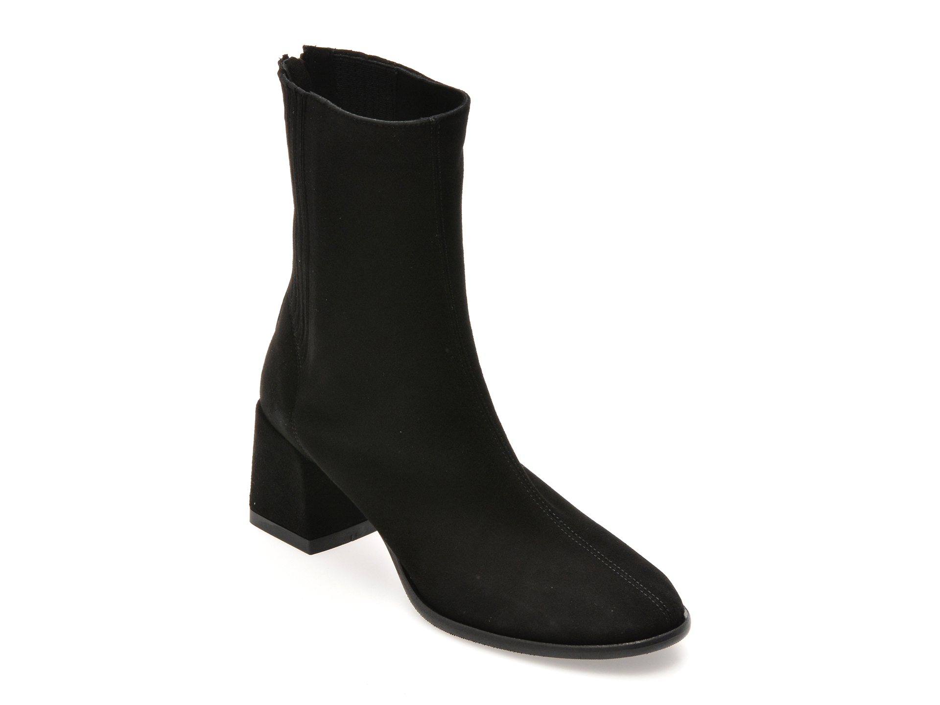 Ghete EPICA Negre din Piele Intarsa - Eleganță
