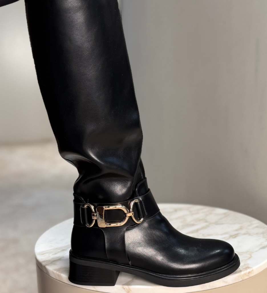 Cizme Dama Kurtis Negre Depurtat - Eleganță și Stil - imagine 9