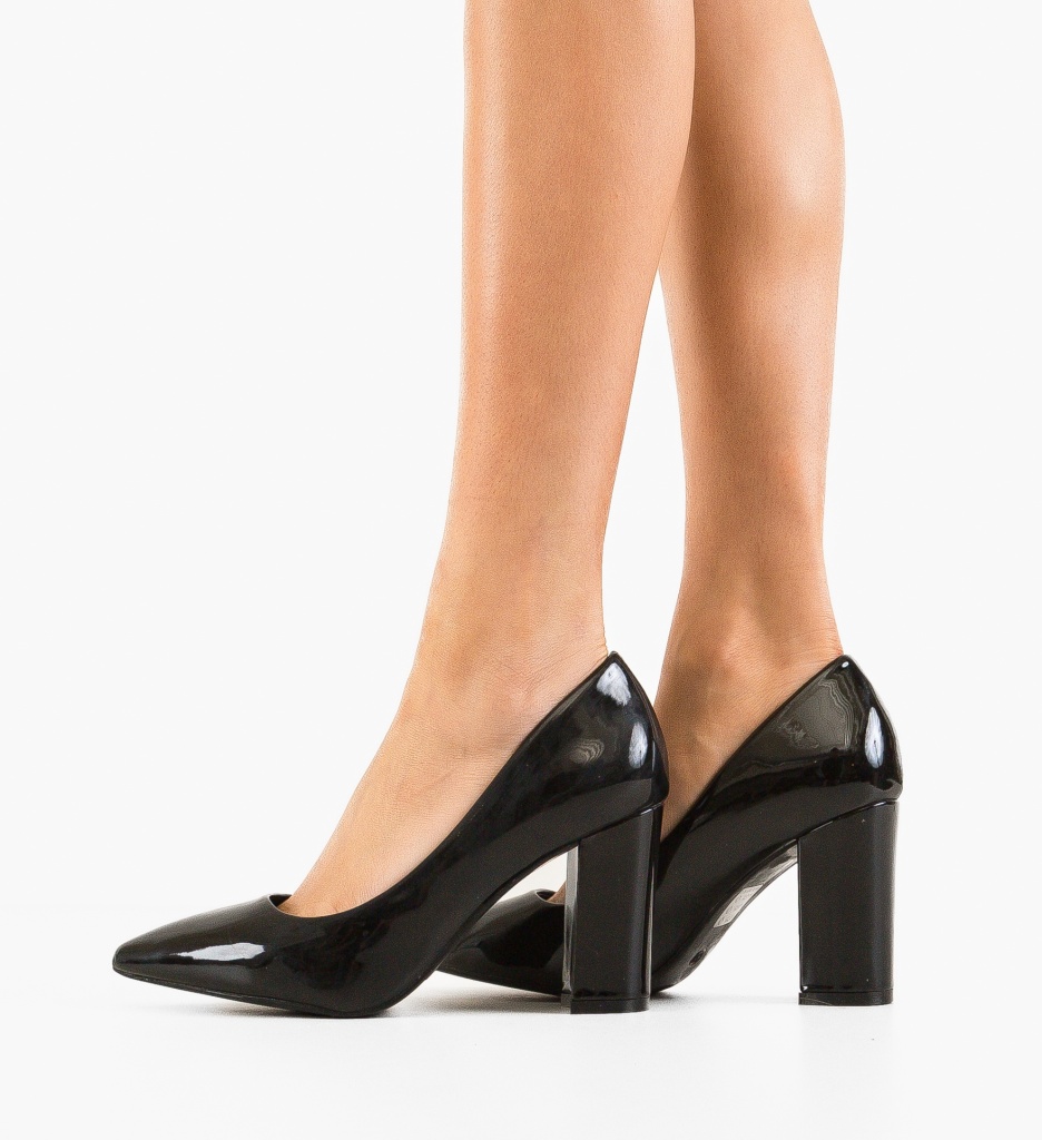 Pantofi cu Toc Mendoza Negri - Eleganță Maximă - imagine 2