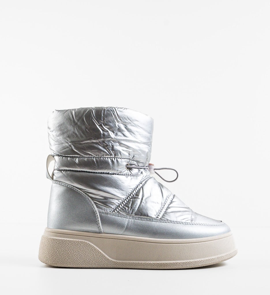 Ghete Dama Cantre Argintii - Stil Elegant - imagine 8