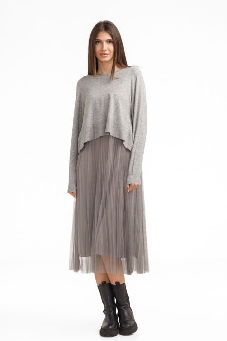 Rochie Suprapusă Gri 2-in-1 | U see