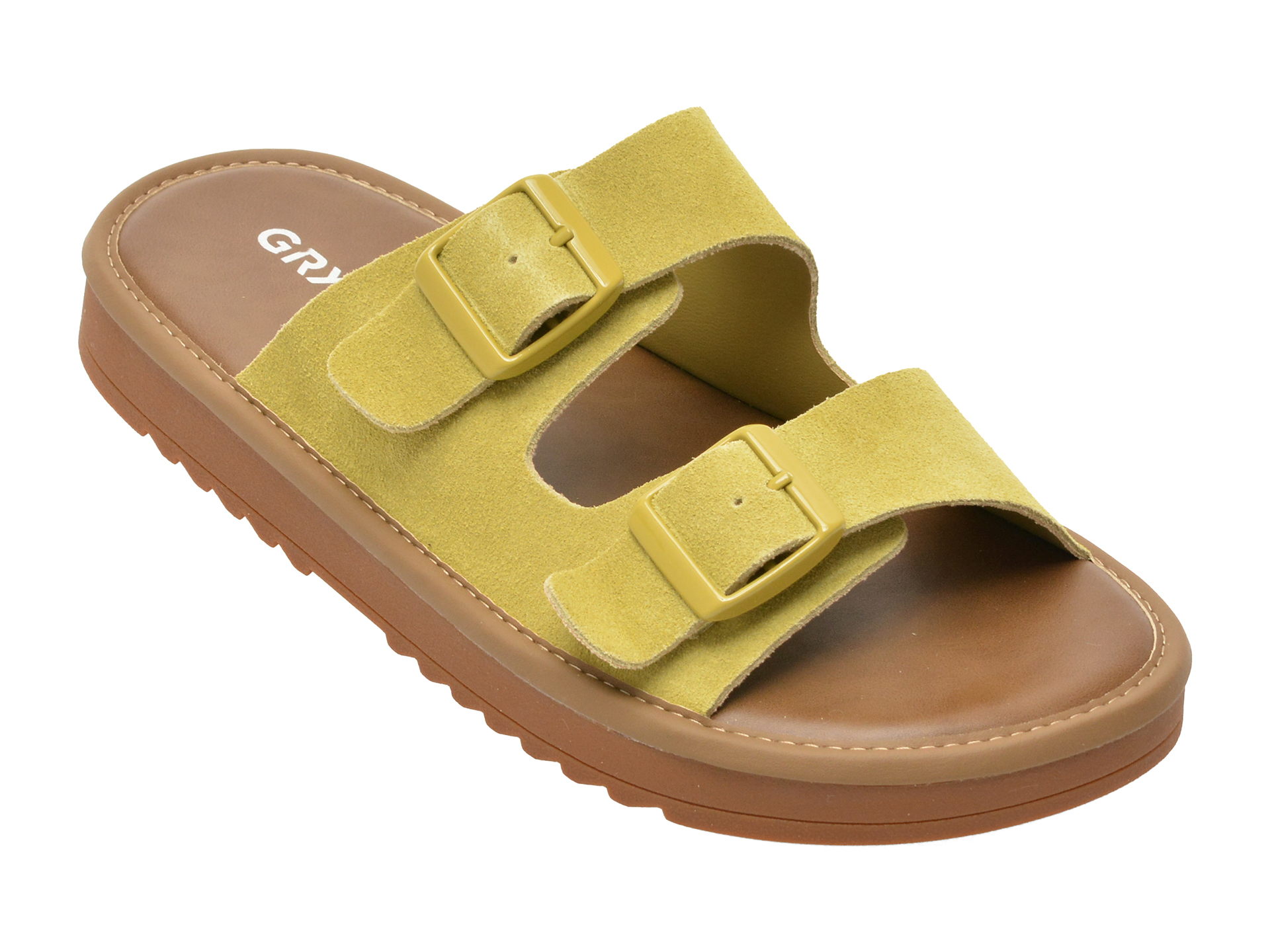 Papuci Gryxx Piele Verde - Confort Premium - imagine 2
