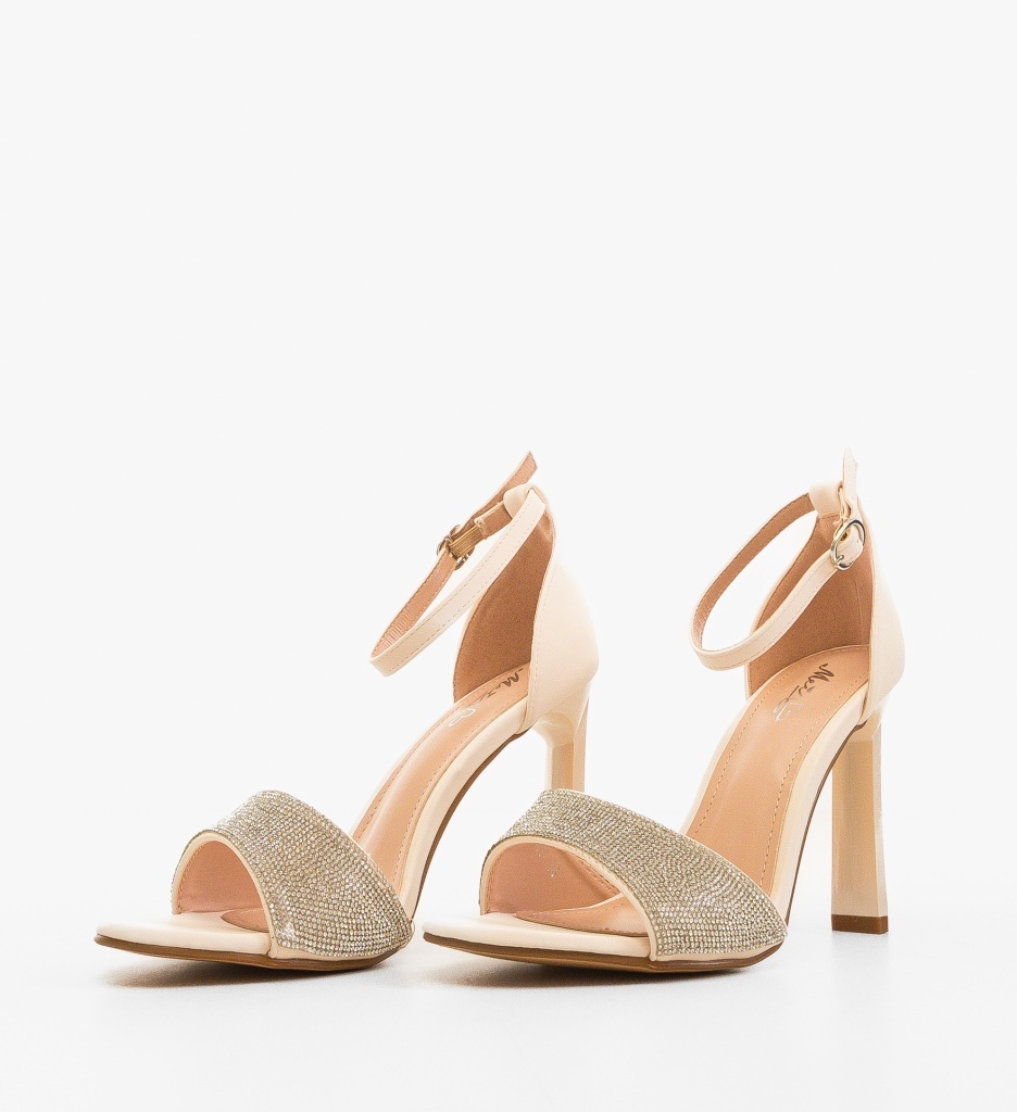 Sandale Toc Valenta Bej | Elegante & Confortabile - imagine 3