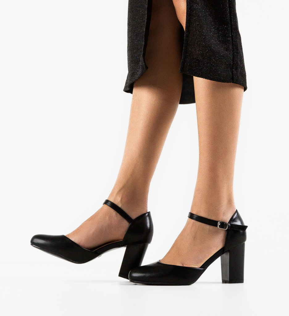 Pantofi cu Toc Vydeo Negri - Eleganță Asigurată - imagine 3