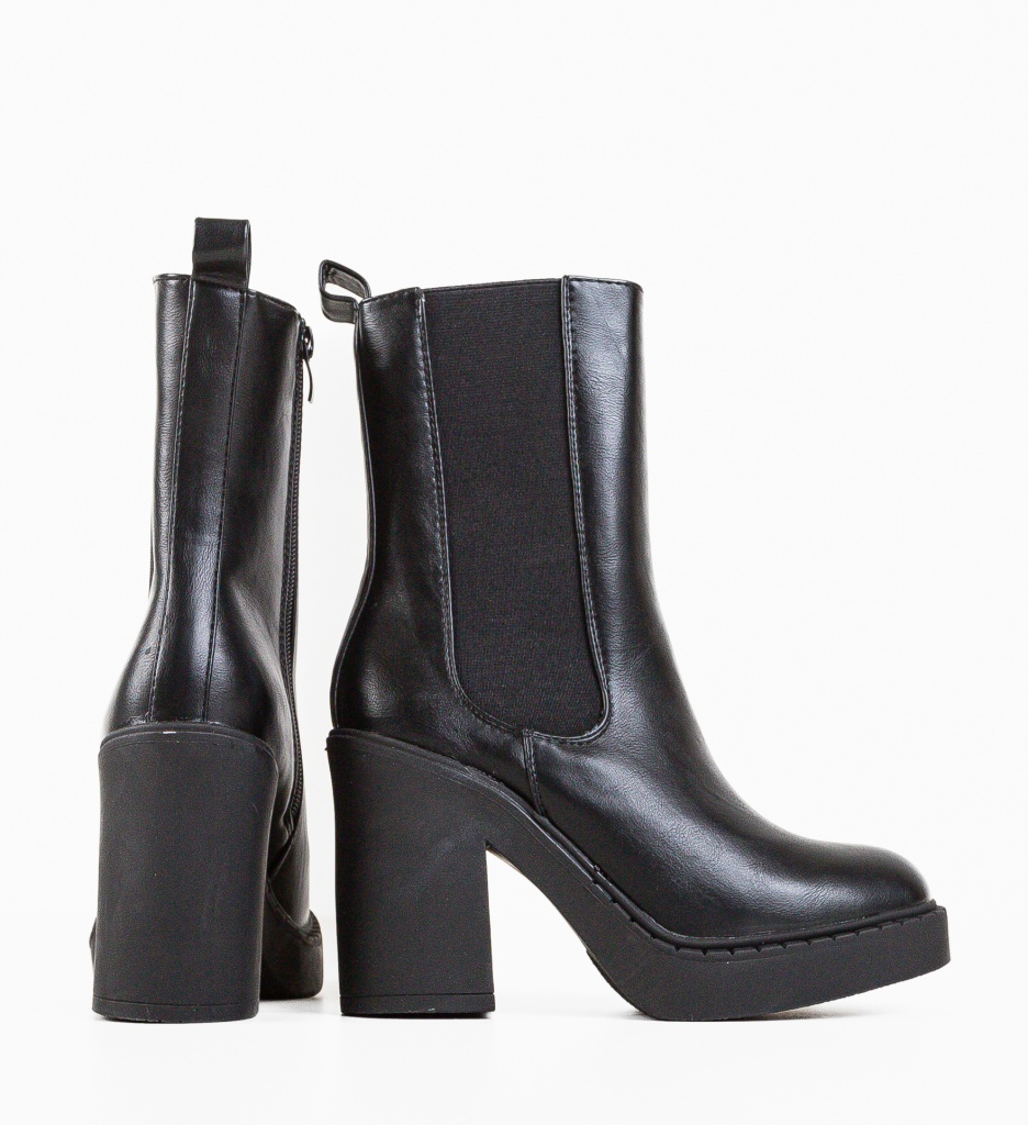 Botine Dama Negre Justi - Design Elegant - imagine 4
