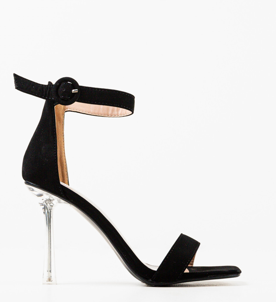 Sandale cu Toc Fujon Negre - Eleganță și Stil - imagine 5