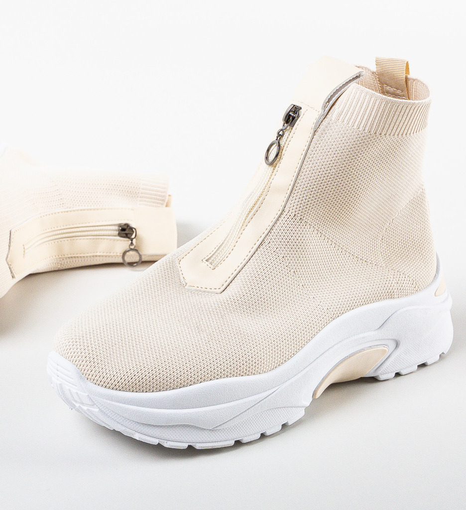 Sneakers Dama Eshan Bej - Confort și Stil - imagine 7