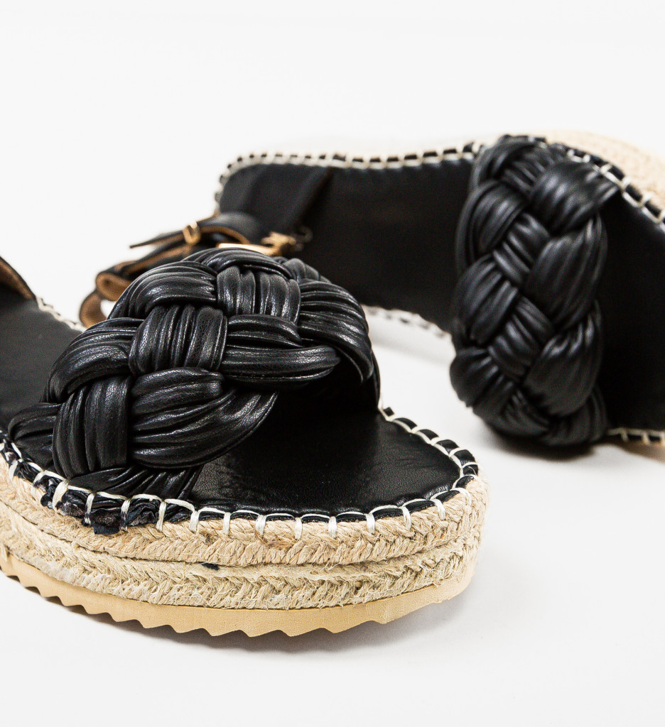 Sandale Dama Anaheim Negre cu Toc Elegant - imagine 7