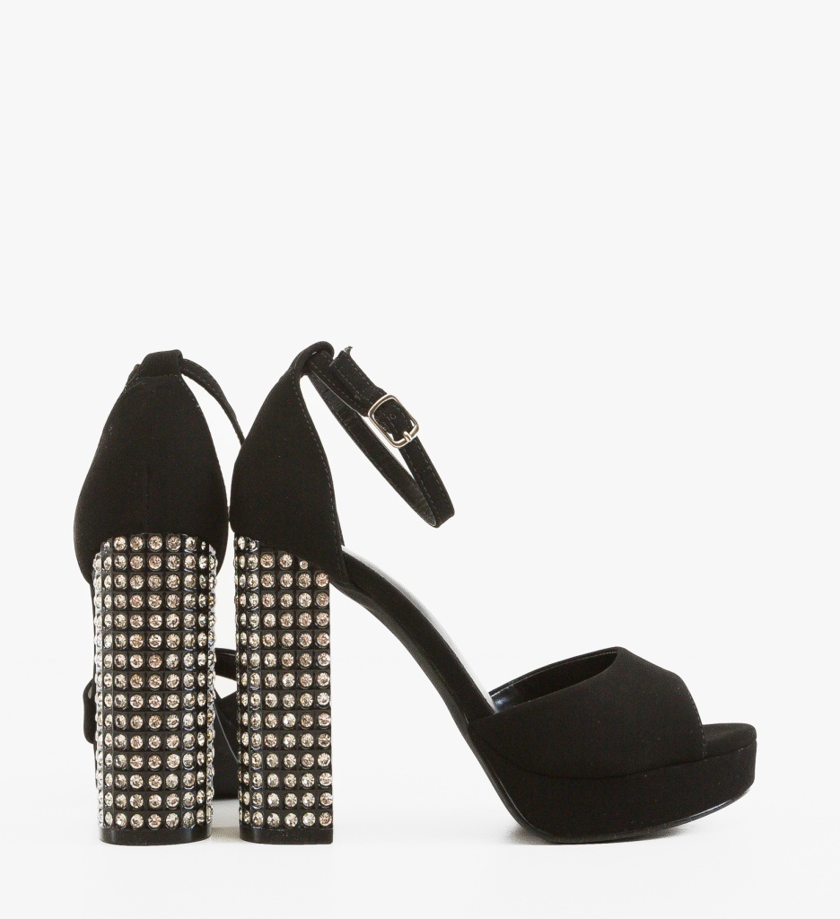 Sandale cu toc Avan Negre - Eleganță și Confort - imagine 3
