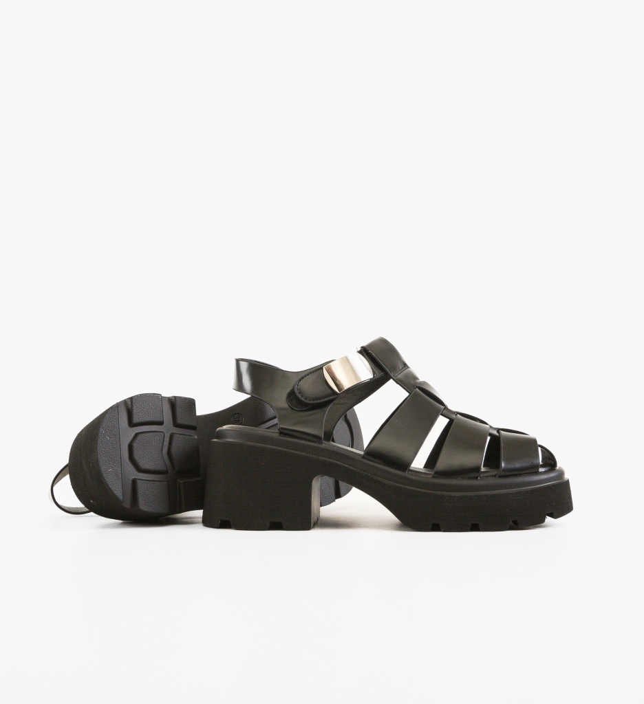 Sandale cu toc Carisi Negre - Eleganță și Stil - imagine 4