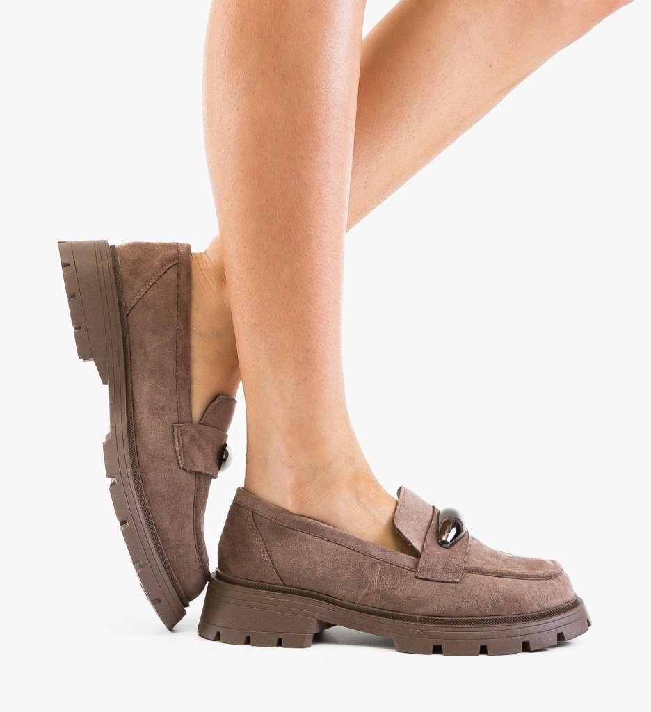 Pantofi Casual Dama Torant Khaki - imagine 2