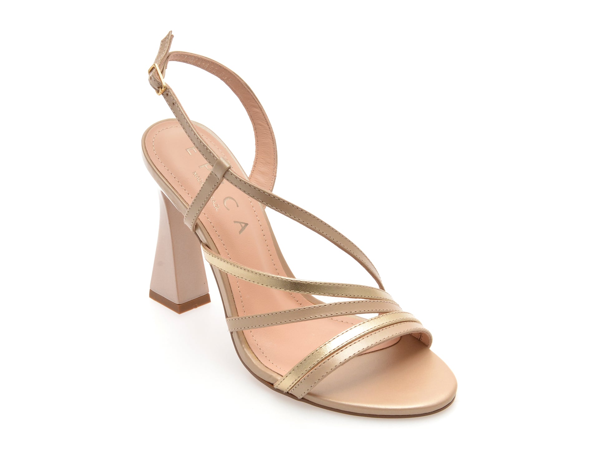 Sandale Elegante Epica Nude din Piele Naturala