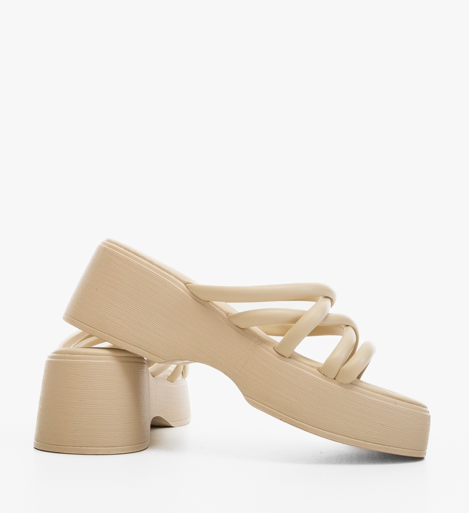Platforme Dama Dunn Bej Elegante - imagine 5