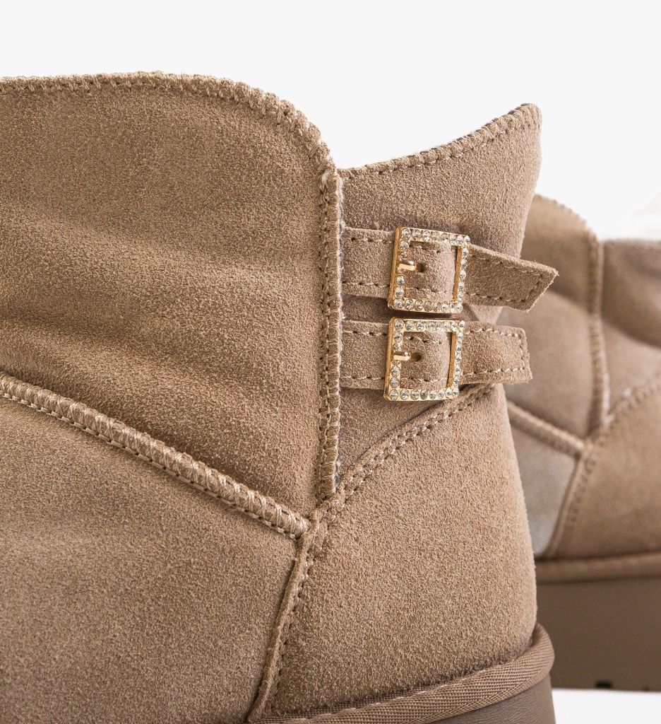 Cizme Tip Ug Depurtat Tieme Khaki - Confort - imagine 4