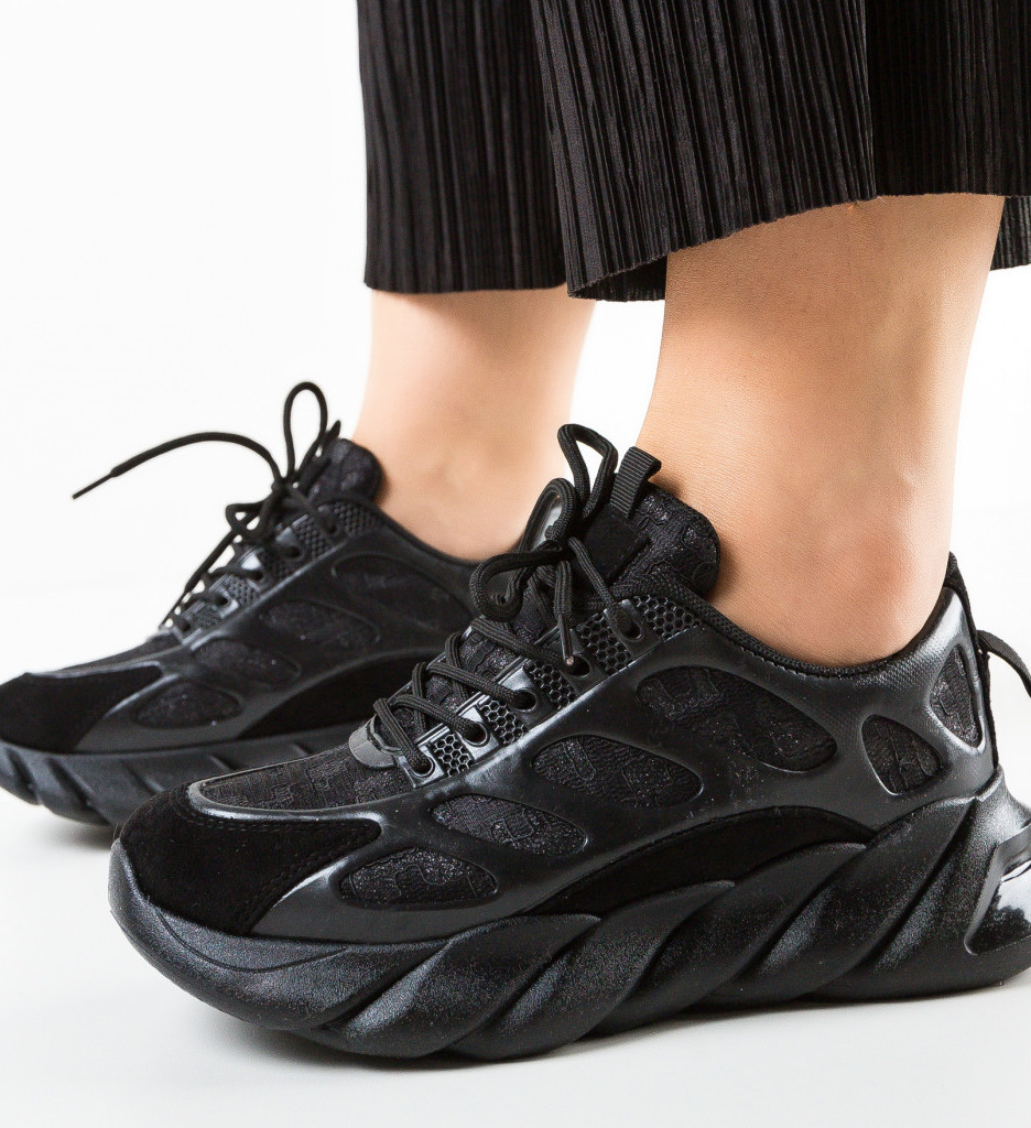 Sneakers Dama Idris Negri - Confort și Stil - imagine 2