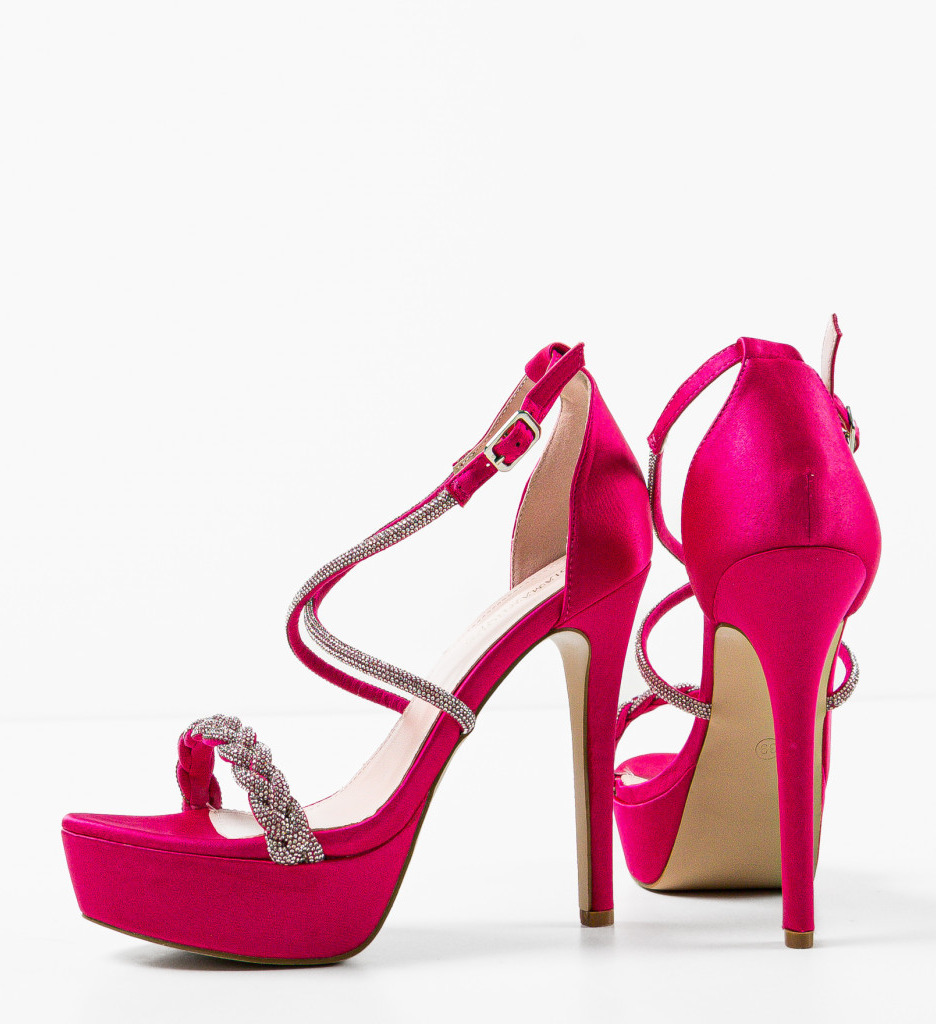 Sandale cu toc Welsh Fuchsia - Eleganță și Stil - imagine 8