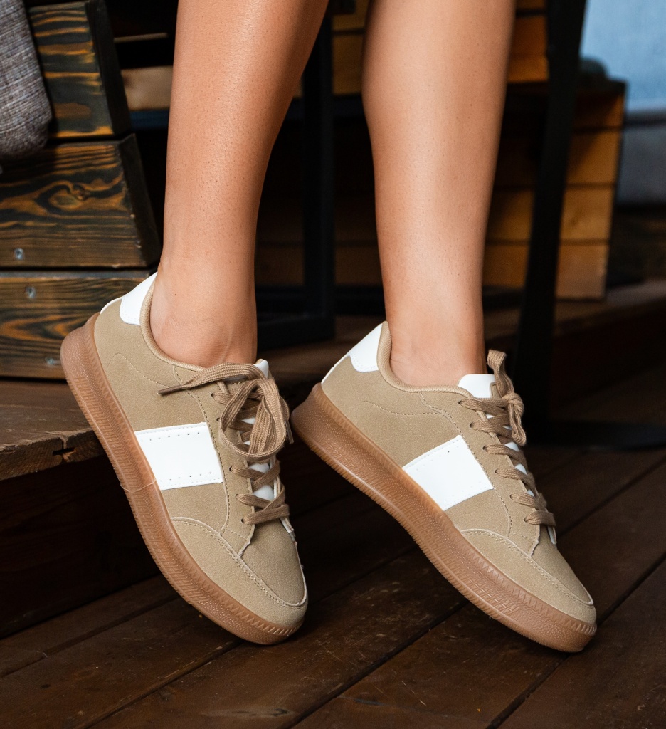 Pantofi Sport Chaya Khaki | Confort Superior - imagine 4
