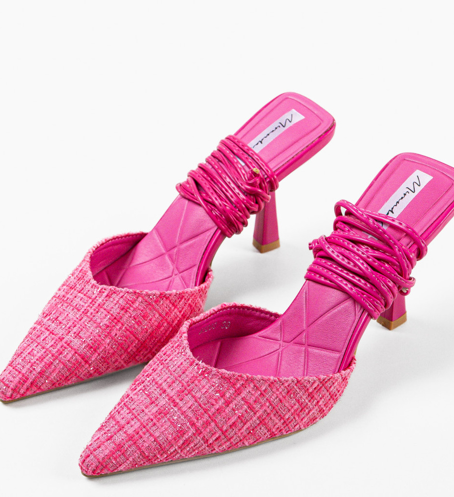 Pantofi Dama Steele Fuchsia cu Toc Elegant - imagine 8