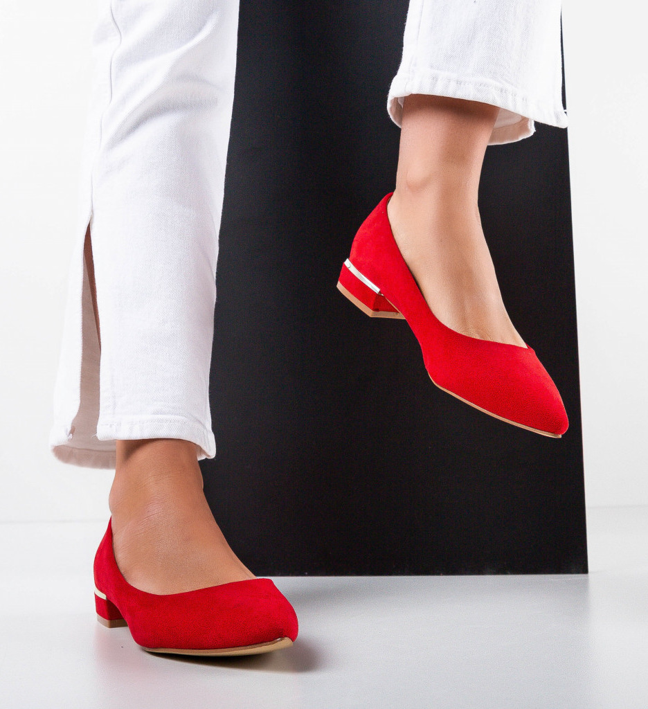 Pantofi Dama Depere Rosii cu Toc - Eleganță și Stil - imagine 3
