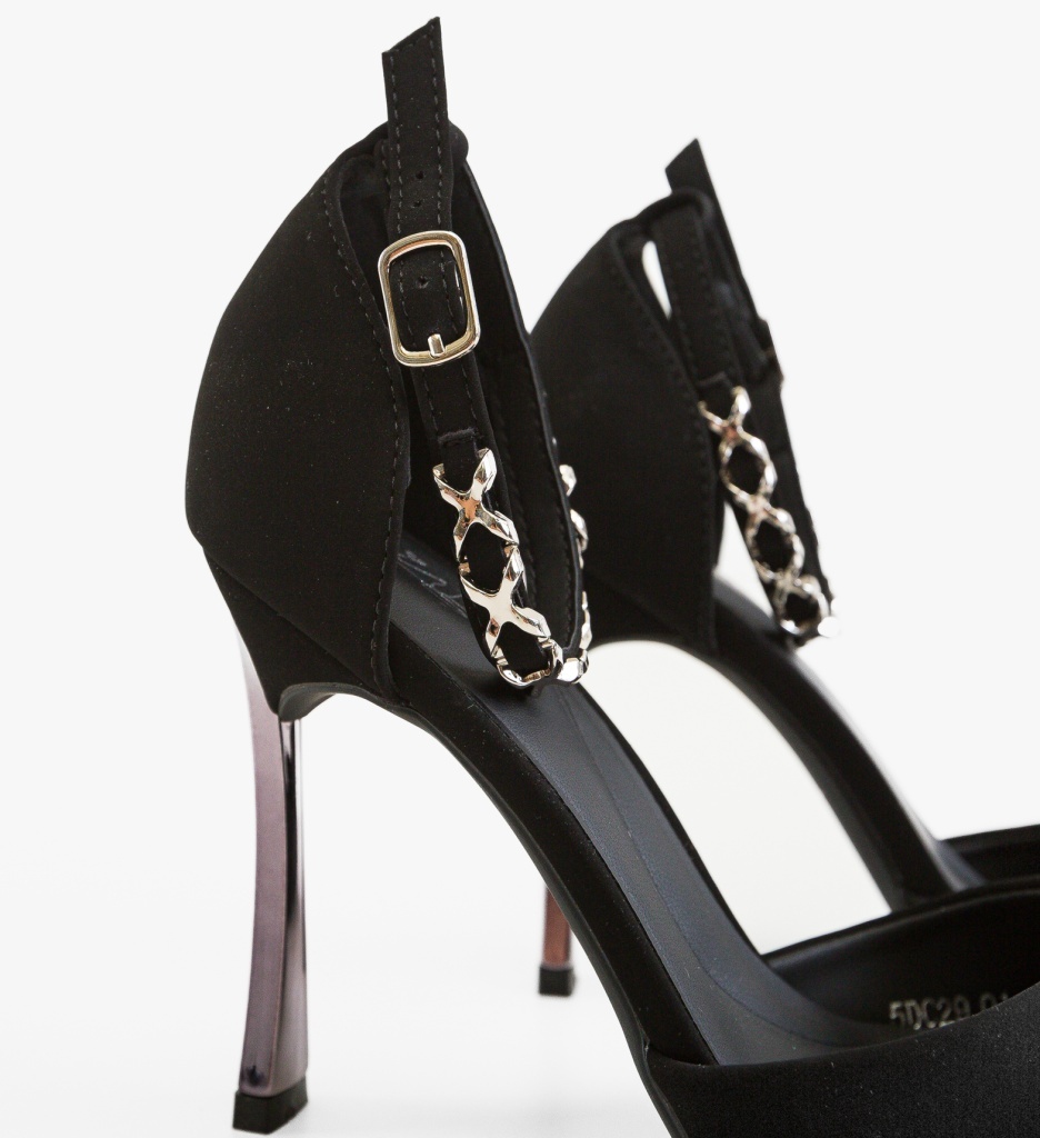 Pantofi dama Jajutra Negri cu toc eleganți - imagine 7