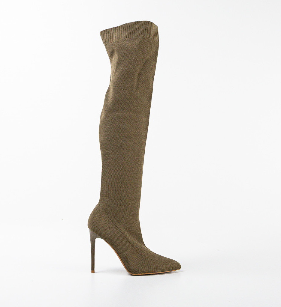 Cizme Dama Olenyt Khaki Elegante si Confortabile - imagine 8