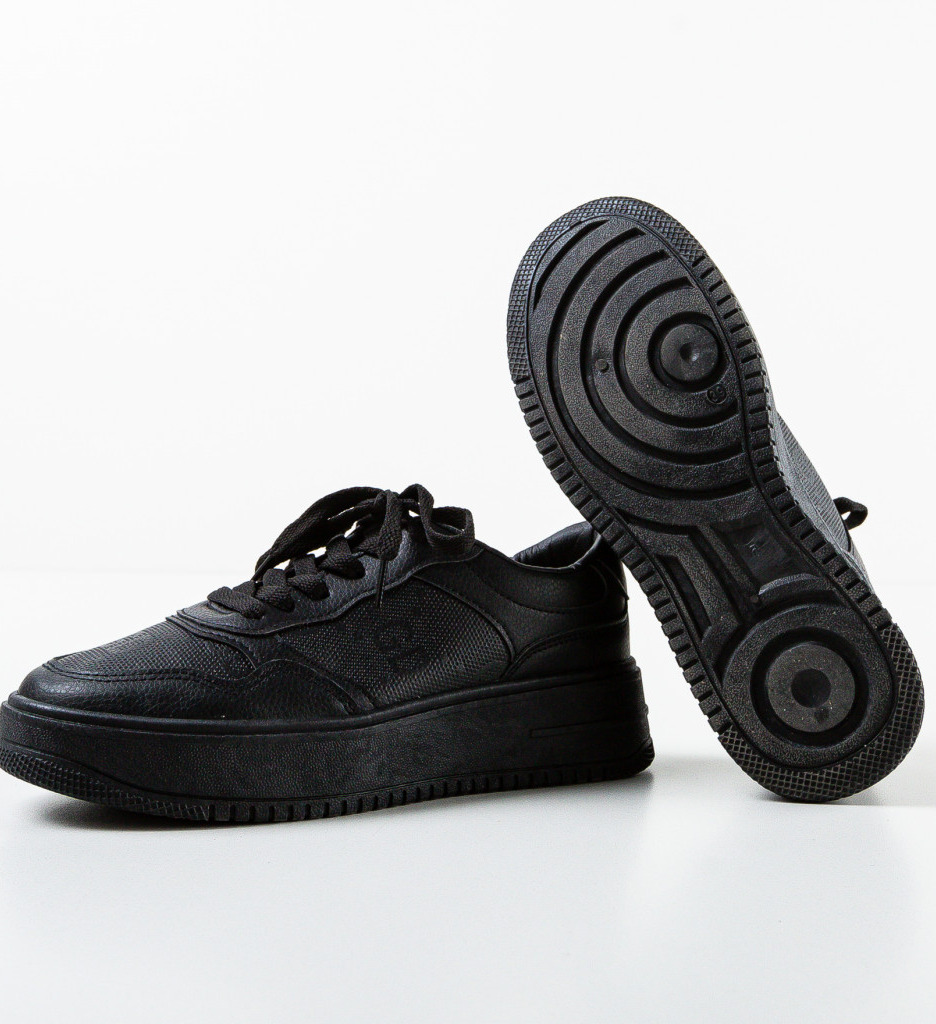 Sneakers Dama Goden Negri - Confort și Stil Urban - imagine 5