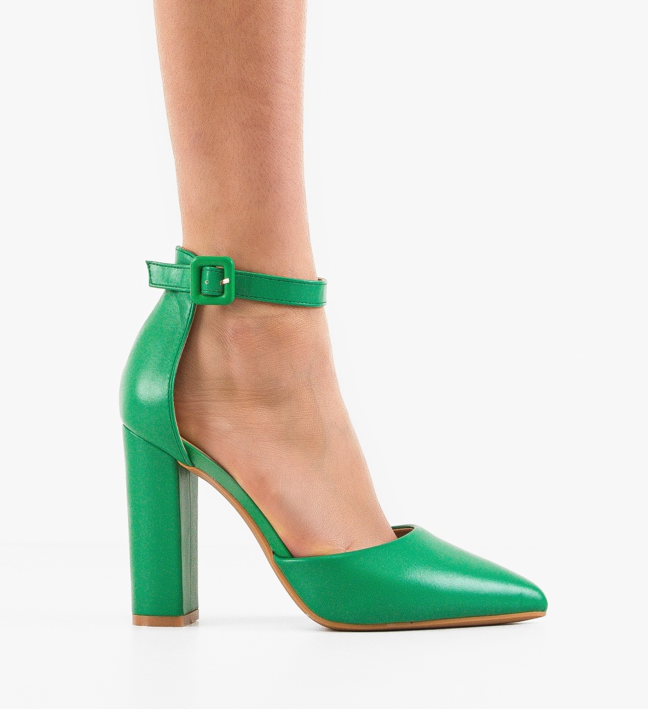 Pantofi dama Anjali Verzi cu Toc Eleganți - imagine 6