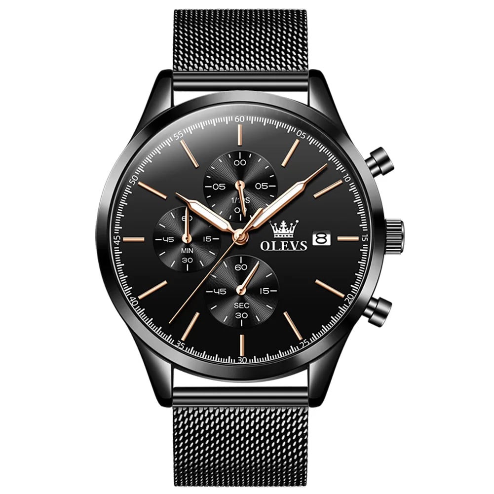Ceas Barbatesc Olevs CS1655 Eleganta Negru