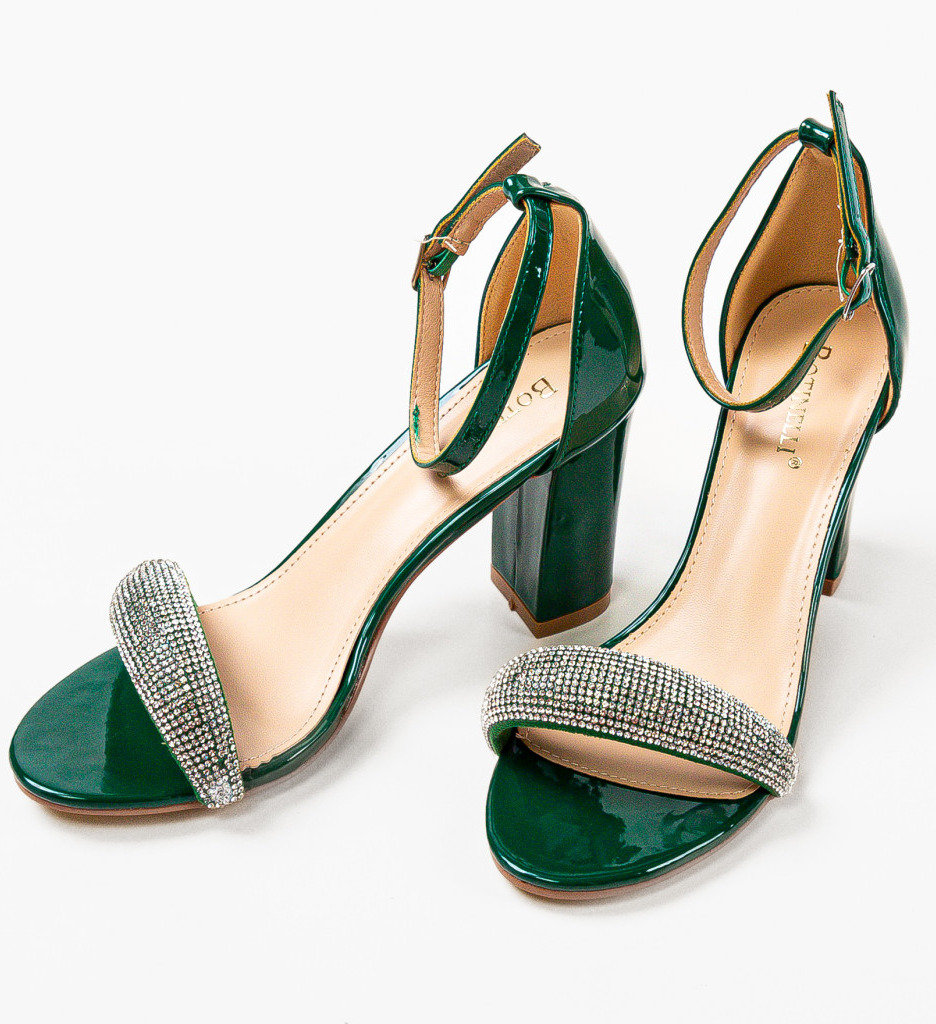 Sandale Takent Verzi cu Toc Elegant - imagine 5