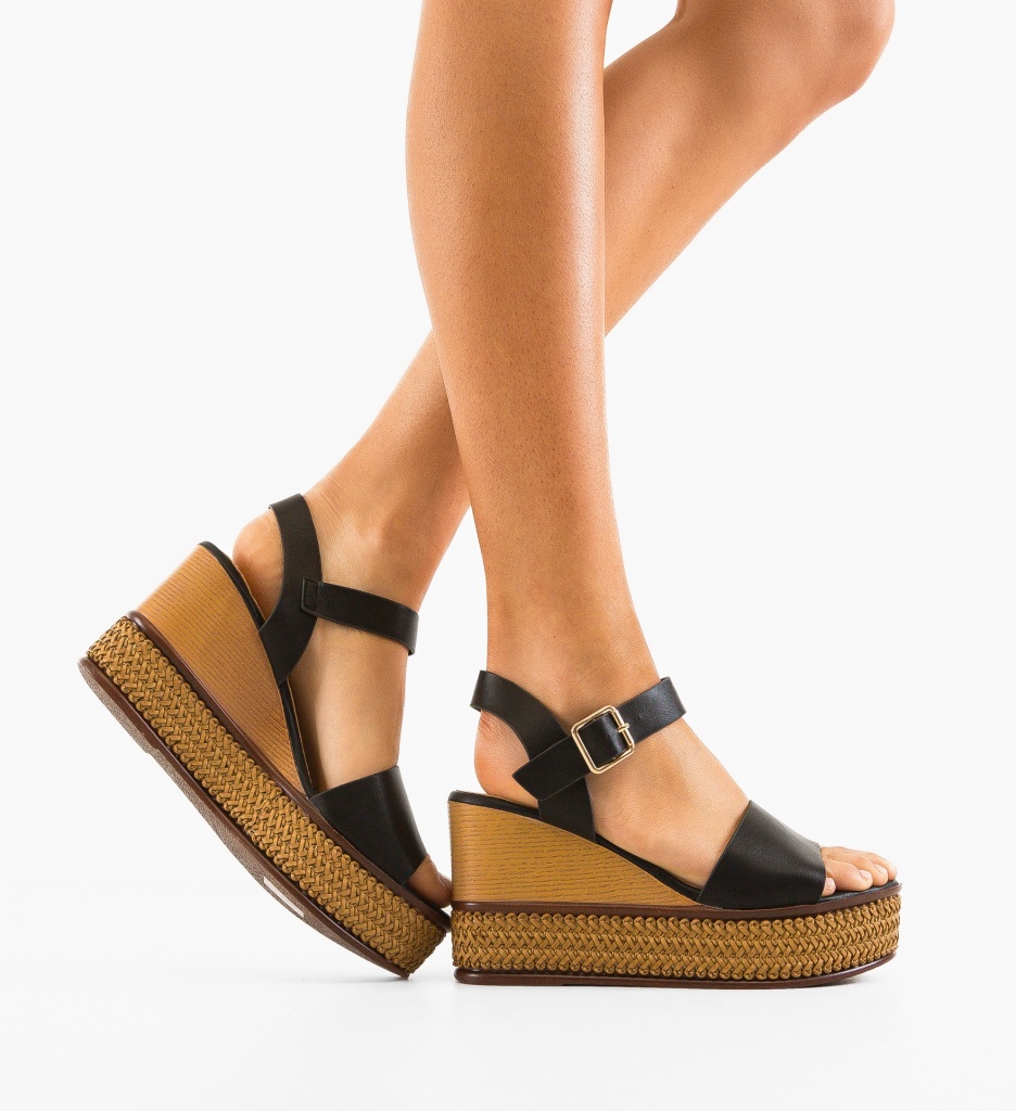 Sandale Fleur Negre - Eleganță și Confort