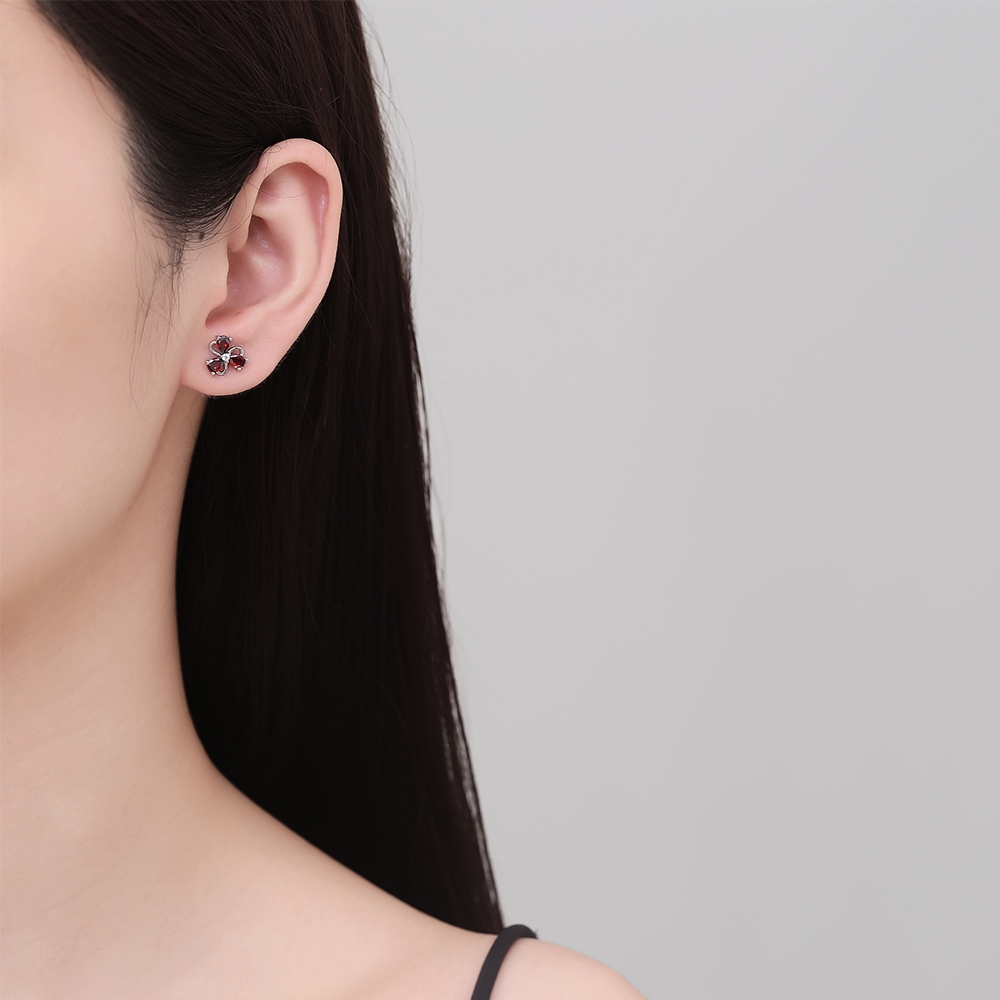 Cercei Argint Haifeng Model Floare - imagine 2