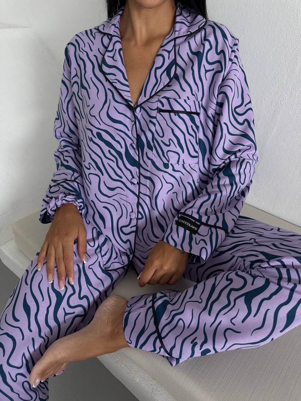Set Pijama Dama 2 Piese Delis | Viscoza Satin Mat - imagine 4