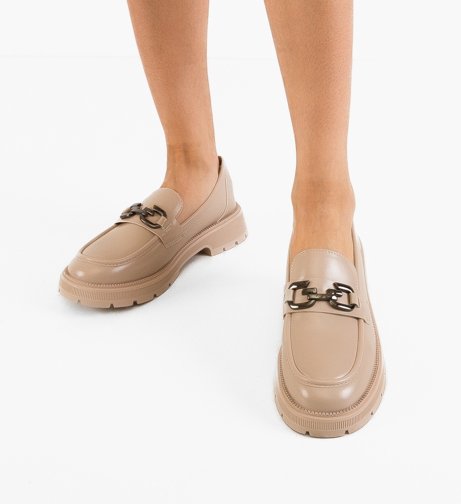 Pantofi Casual Dama Helios Bej - Confort si Stil - imagine 3