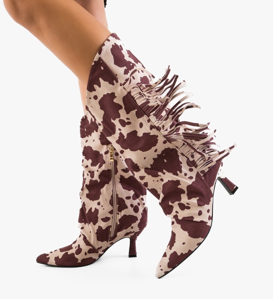 Cizme Dama Farende Print - Eleganță și Stil - imagine 4