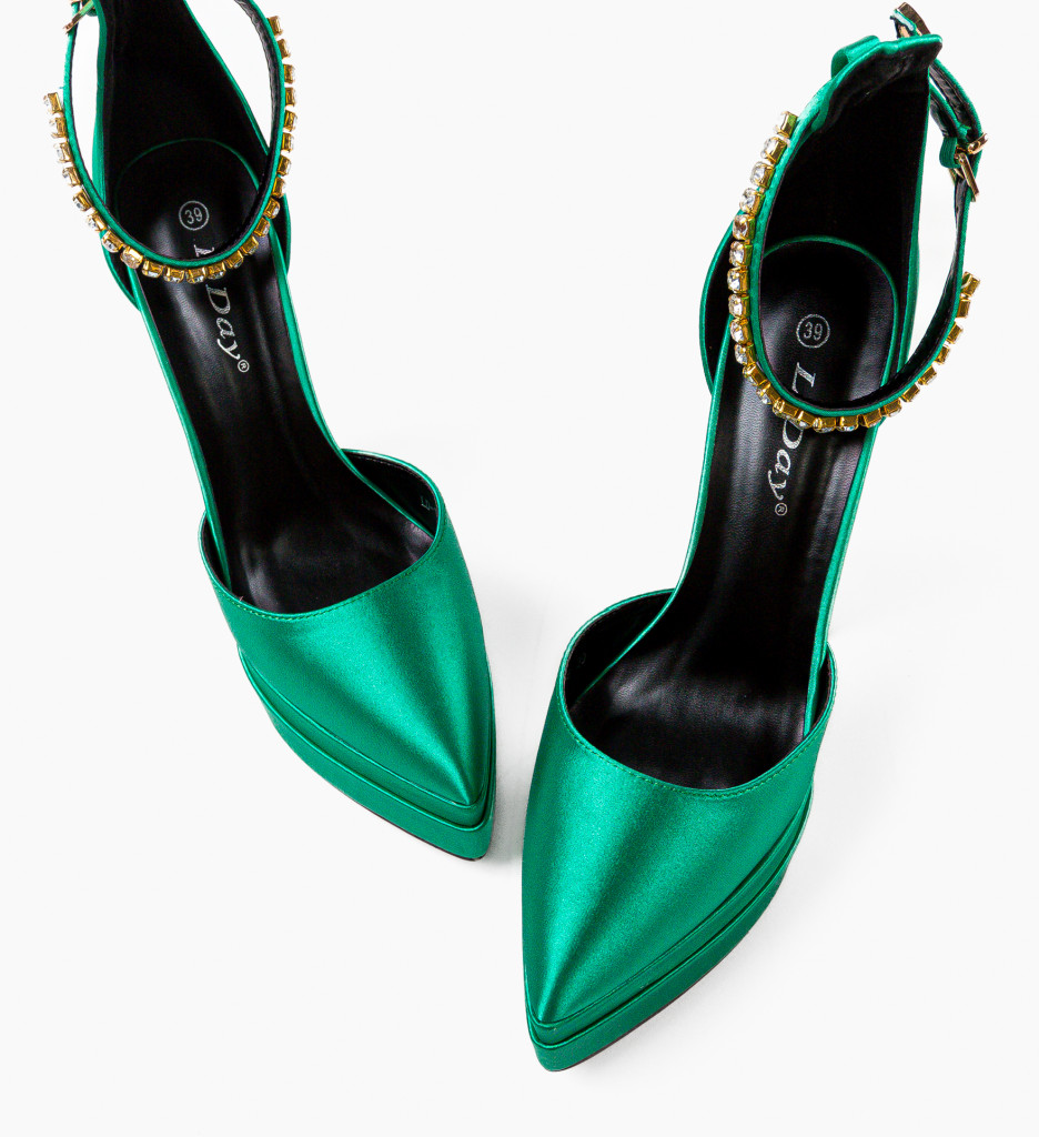 Pantofi Toc Leydey Verzi - Eleganță Asigurată - imagine 6