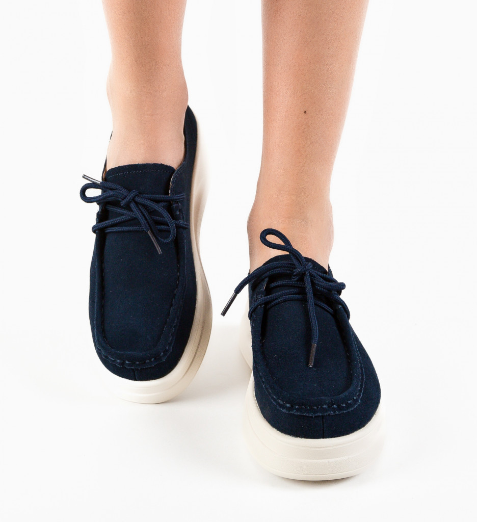 Pantofi Casual Jange Bleumarin - Confort Stilat - imagine 3