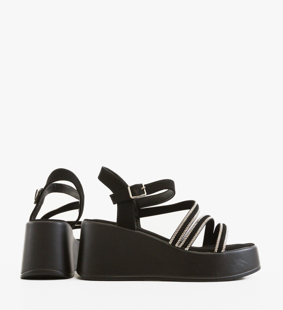 Sandale Dama Svaltar Negre Elegante - imagine 5