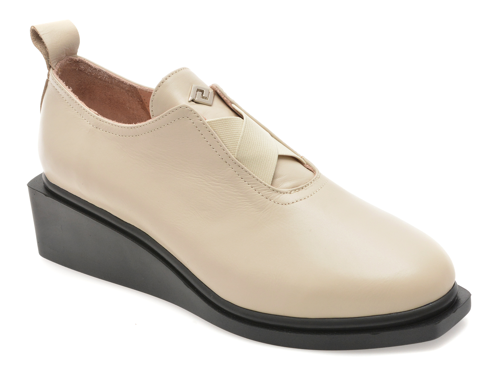 Pantofi GOLD DEER gri din piele naturală
