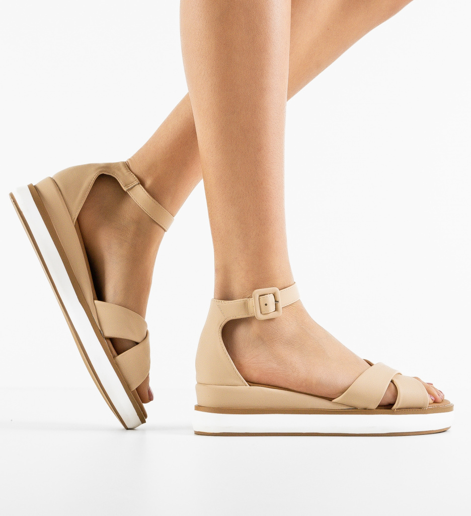 Platforme Dama Chania Bej | Stil si Confort - imagine 3
