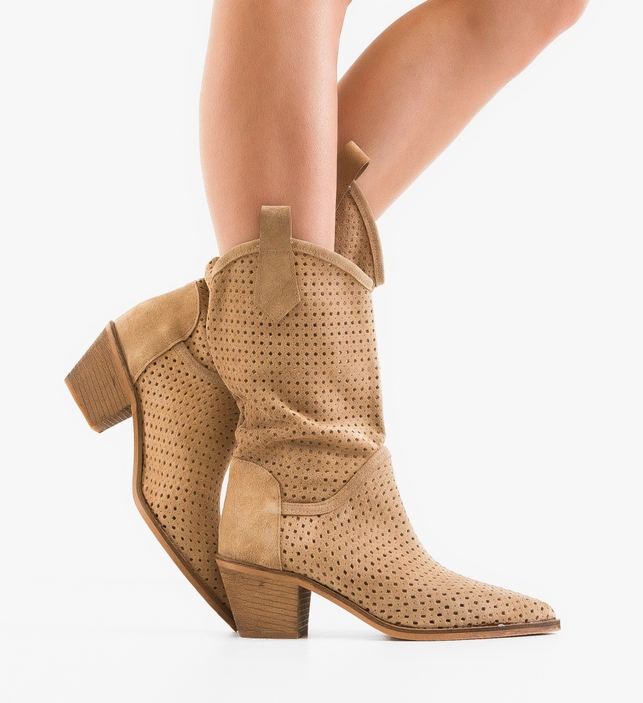 Botine Dama Tersa Khaki - Eleganță Urbană - imagine 2