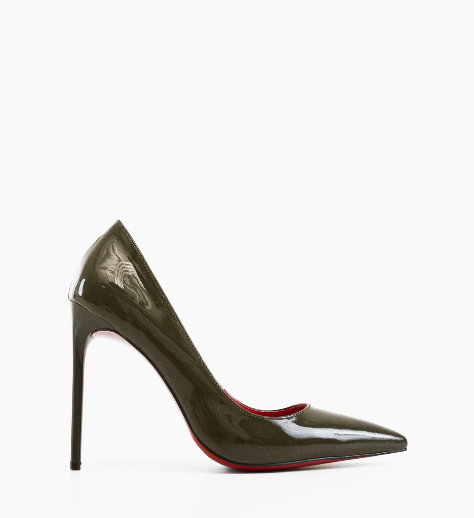 Pantofi Butyn Verde Eleganți cu Toc - Stil - imagine 7