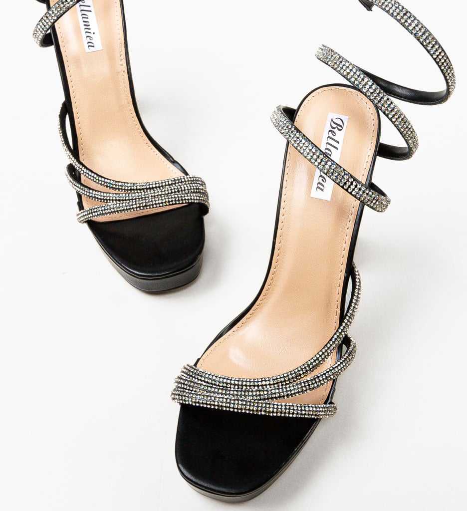 Sandale cu toc Keane Negre - Eleganță și Stil - imagine 8