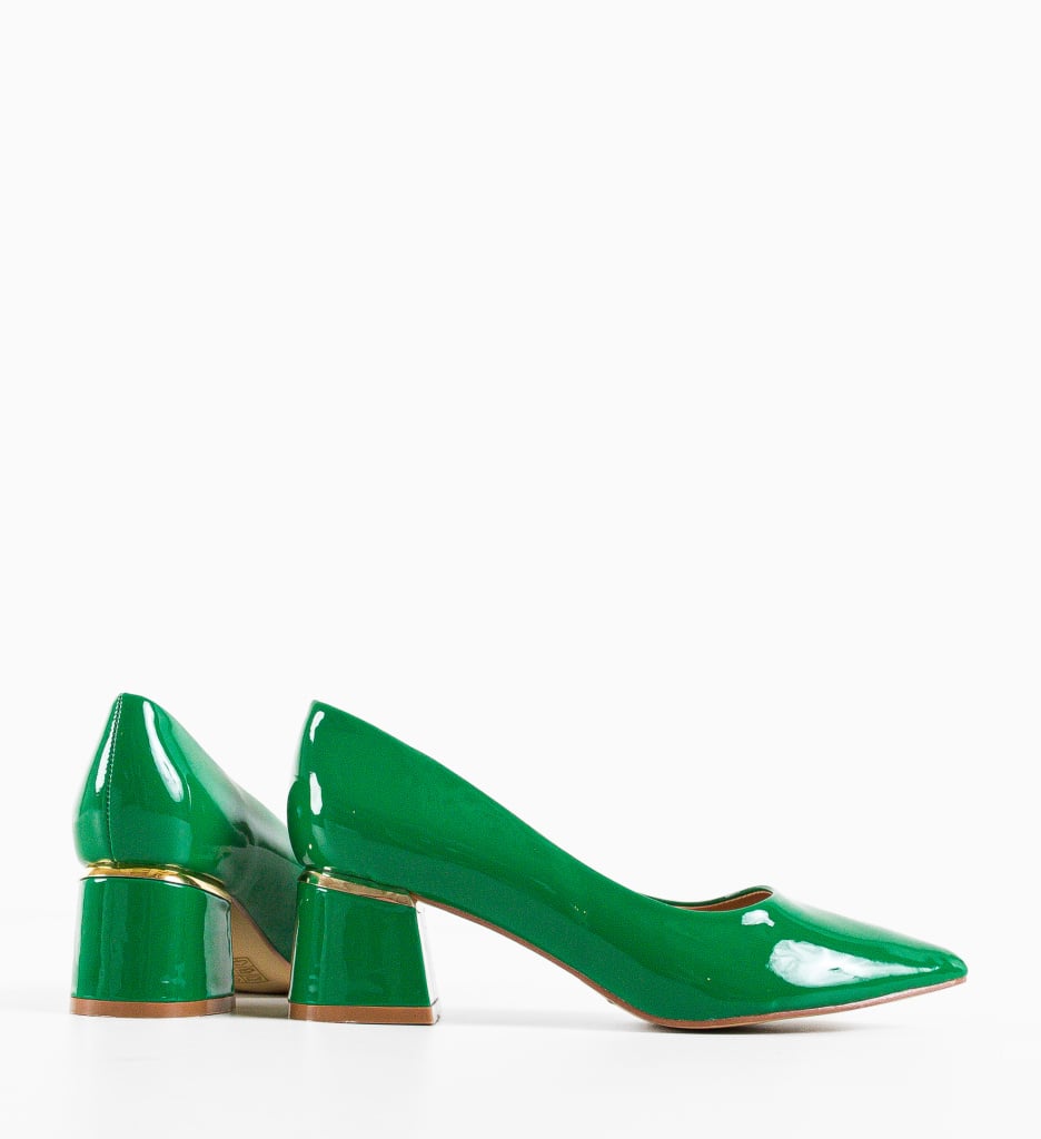 Pantofi Fedlimi Verzi cu Toc Eleganți - imagine 7