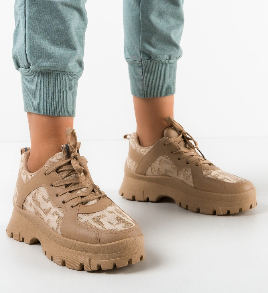Adidasi Dama Dillon Khaki - Moderni și Confortabili - imagine 2