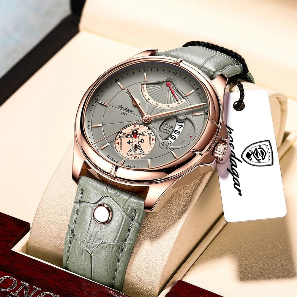 Ceas Barbatesc Poedagar CS1525 Piele Gri