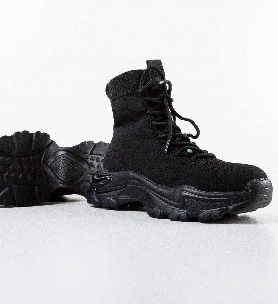 Pantofi Sport Mendra Negri - Confort & Stil - imagine 7