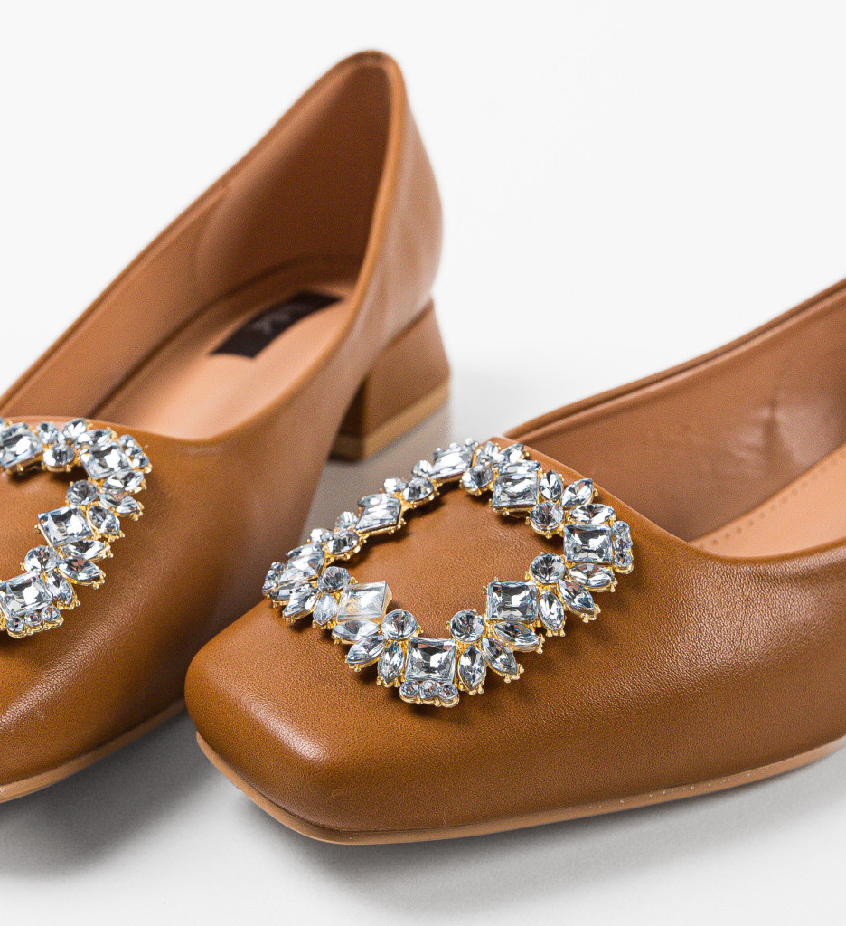 Pantofi Dama Christopher Camel cu Toc Eleganti - imagine 7