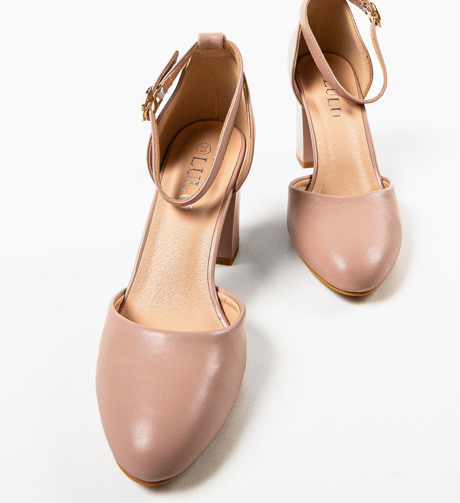 Pantofi Dama Patuty Nude cu Toc Eleganți - imagine 5