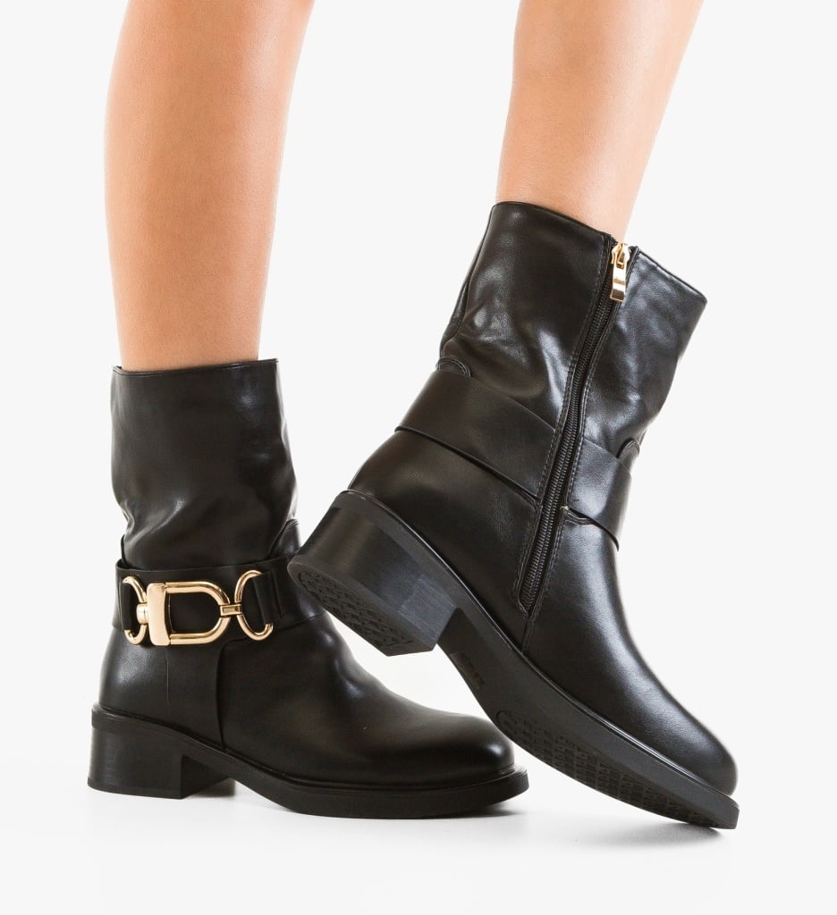 Ghete Dama Barney Negre | Depurtat | Stil și Confort - imagine 2