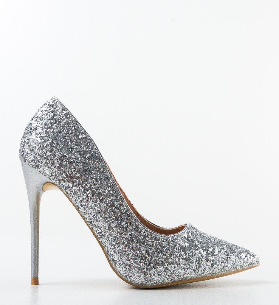 Pantofi cu Toc Samiya Argintii - Eleganță și Stil - imagine 5